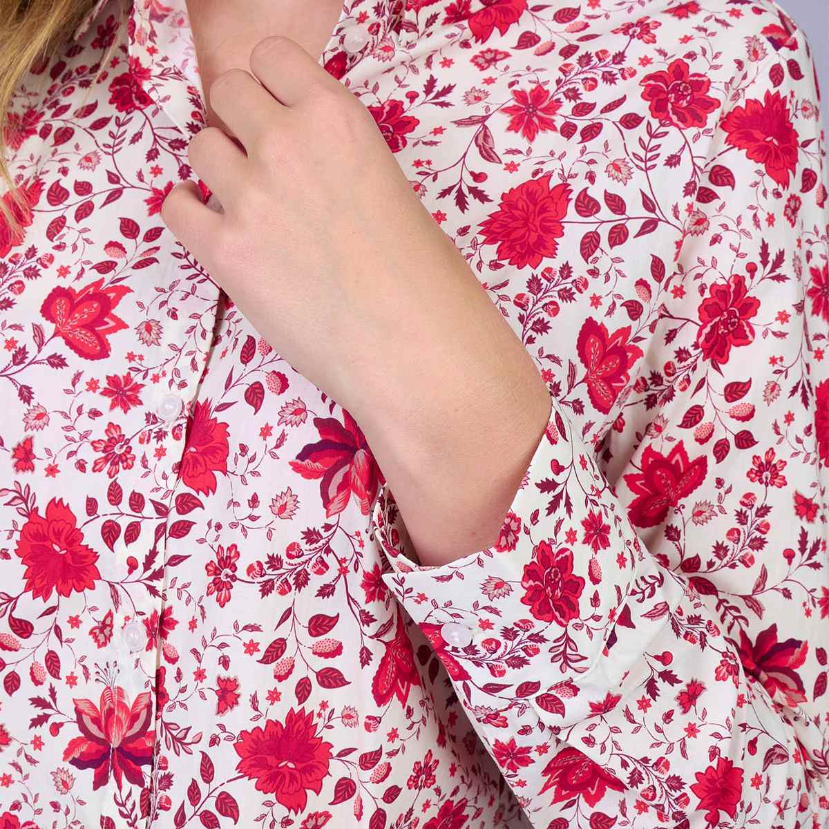 Chemise Emilia rouge, MISE AU GREEN