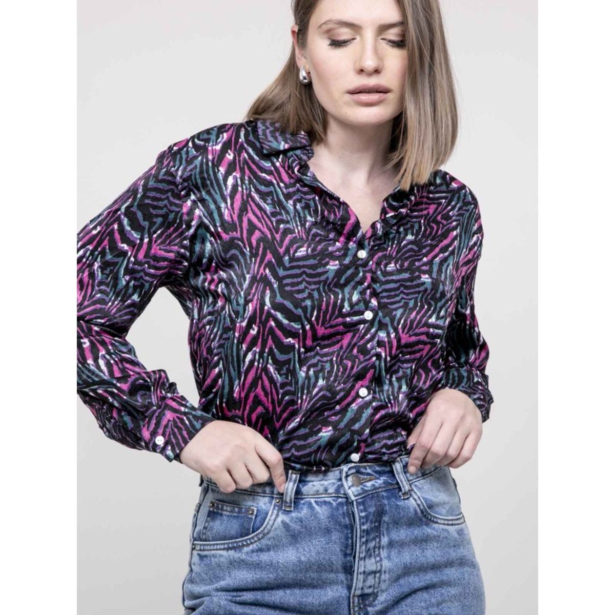 Chemise à Motifs Orianie rose, DONA LISA