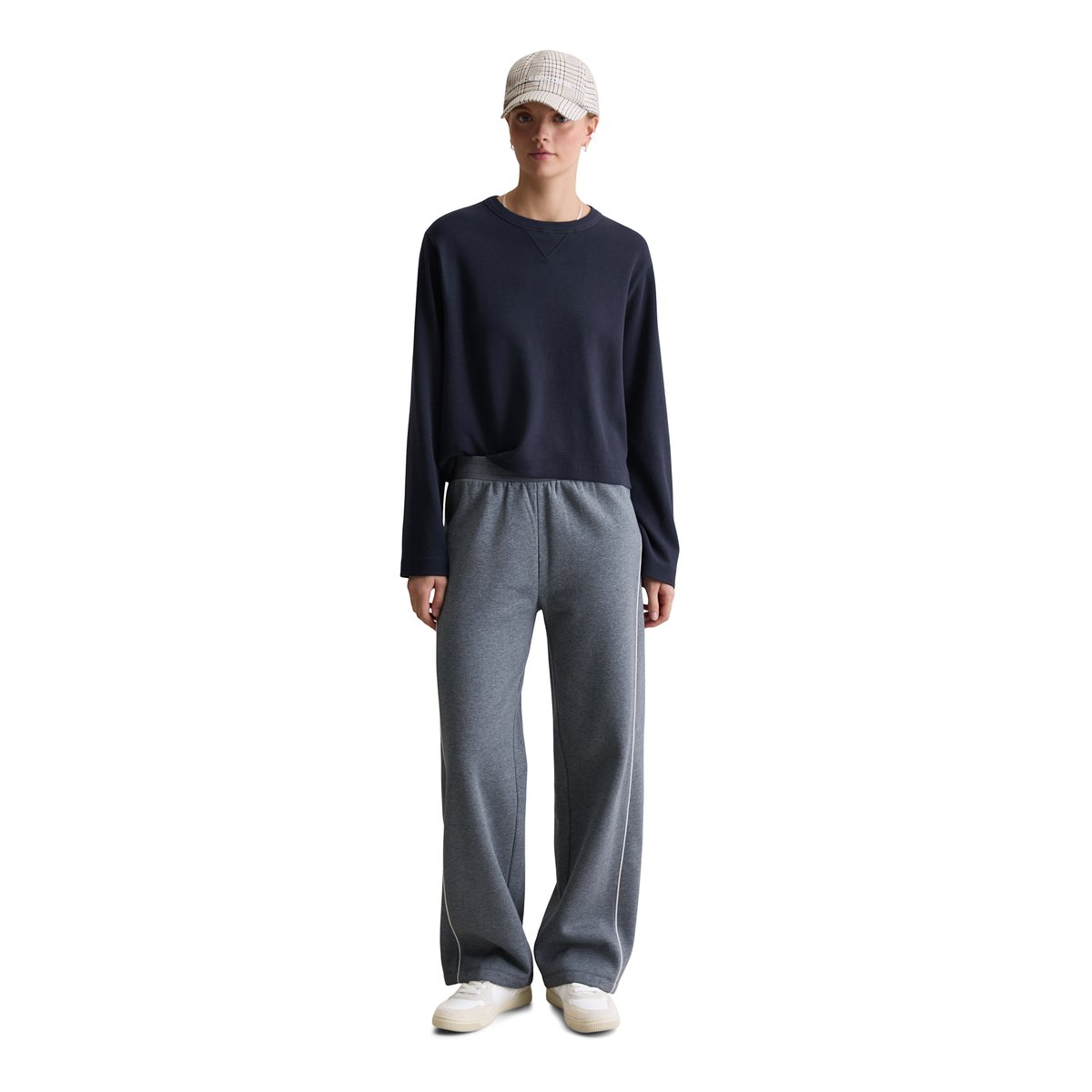 T-shirt long relaxed en jersey lourd bleu foncé, MARC O’POLO DENIM