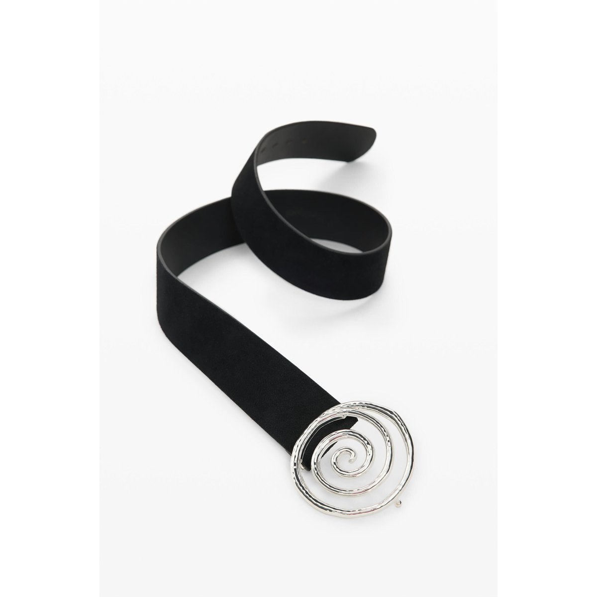 Ceinture en cuir à boucle géométrique noir, DESIGUAL