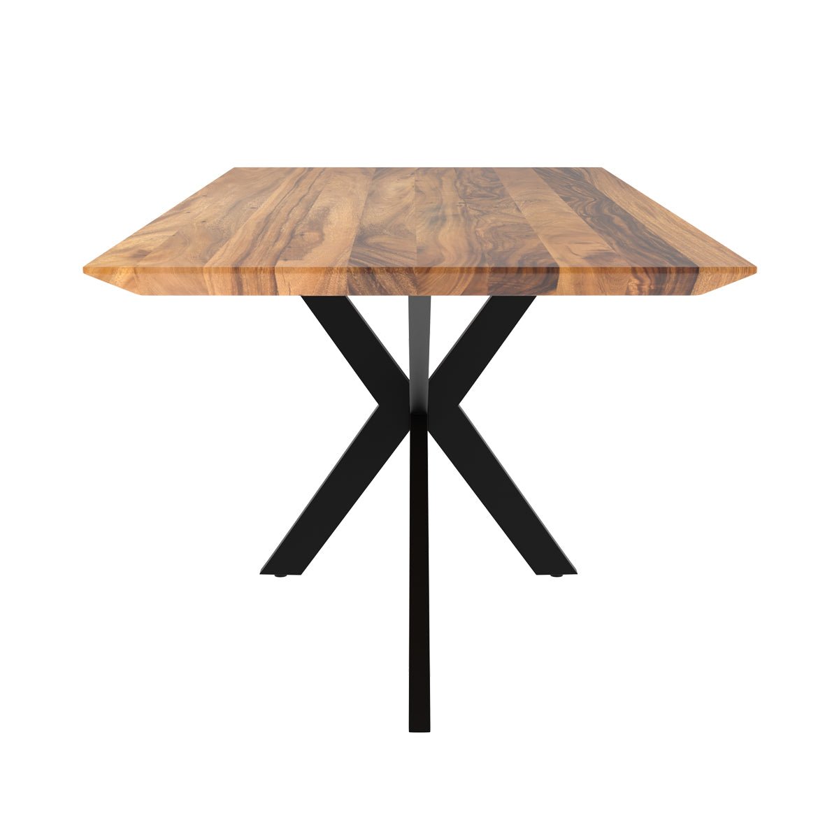 Table rectangulaire 8 personnes en bois de suar et métal 220 cm - SUDIRMAN bois naturel, MAISON PAVANE
