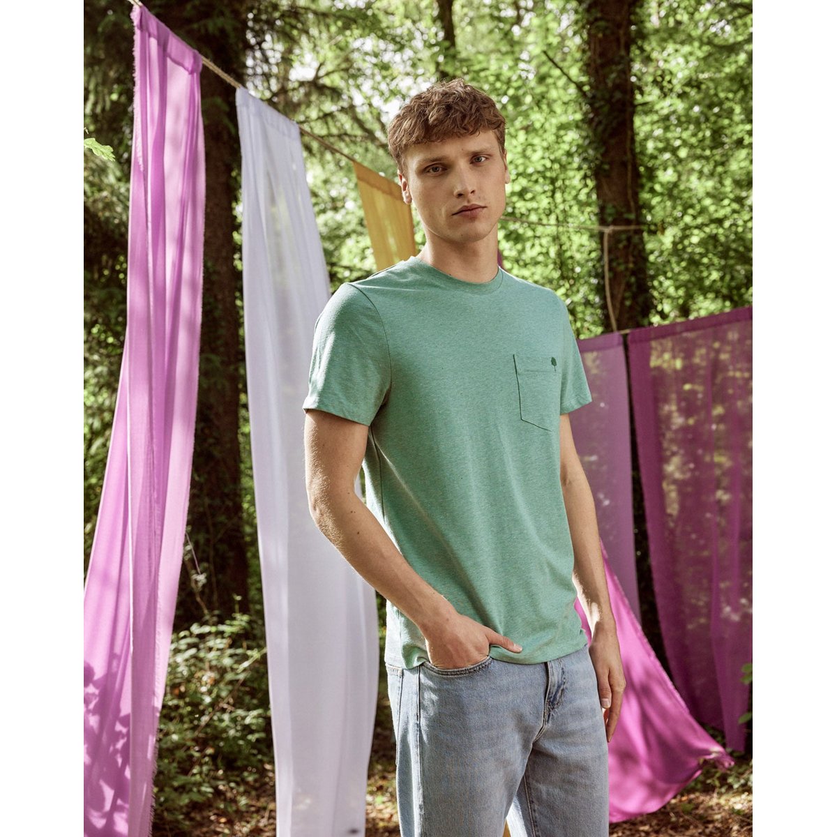T-shirt OLONNE vert menthe, FAGUO