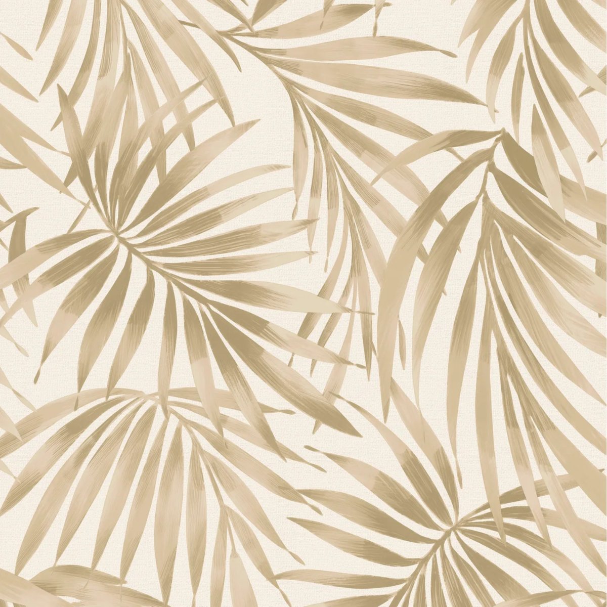 Papier peint Feuilles tropicales sable, WOW