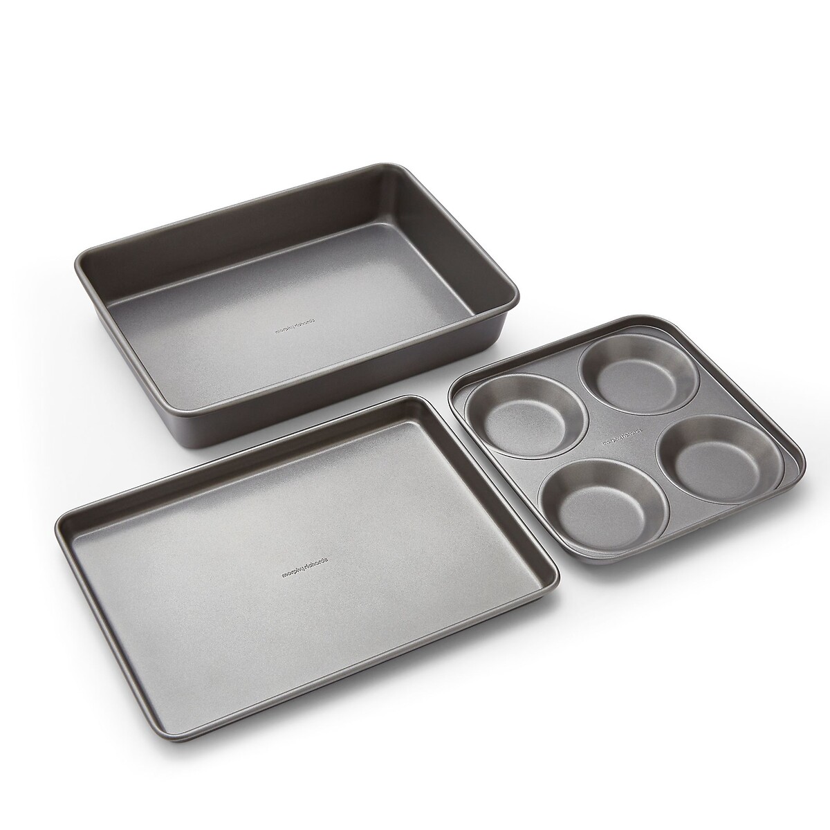 3-Piece Baking Tray Set grey, MORPHY RICHARDS