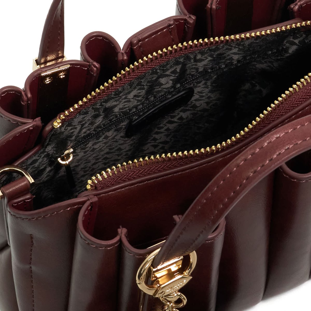 Mini sac fourre-tout plissé avec porte-monnaie - DINKYDOLLY burgundy-synthetic, DUNE LONDON