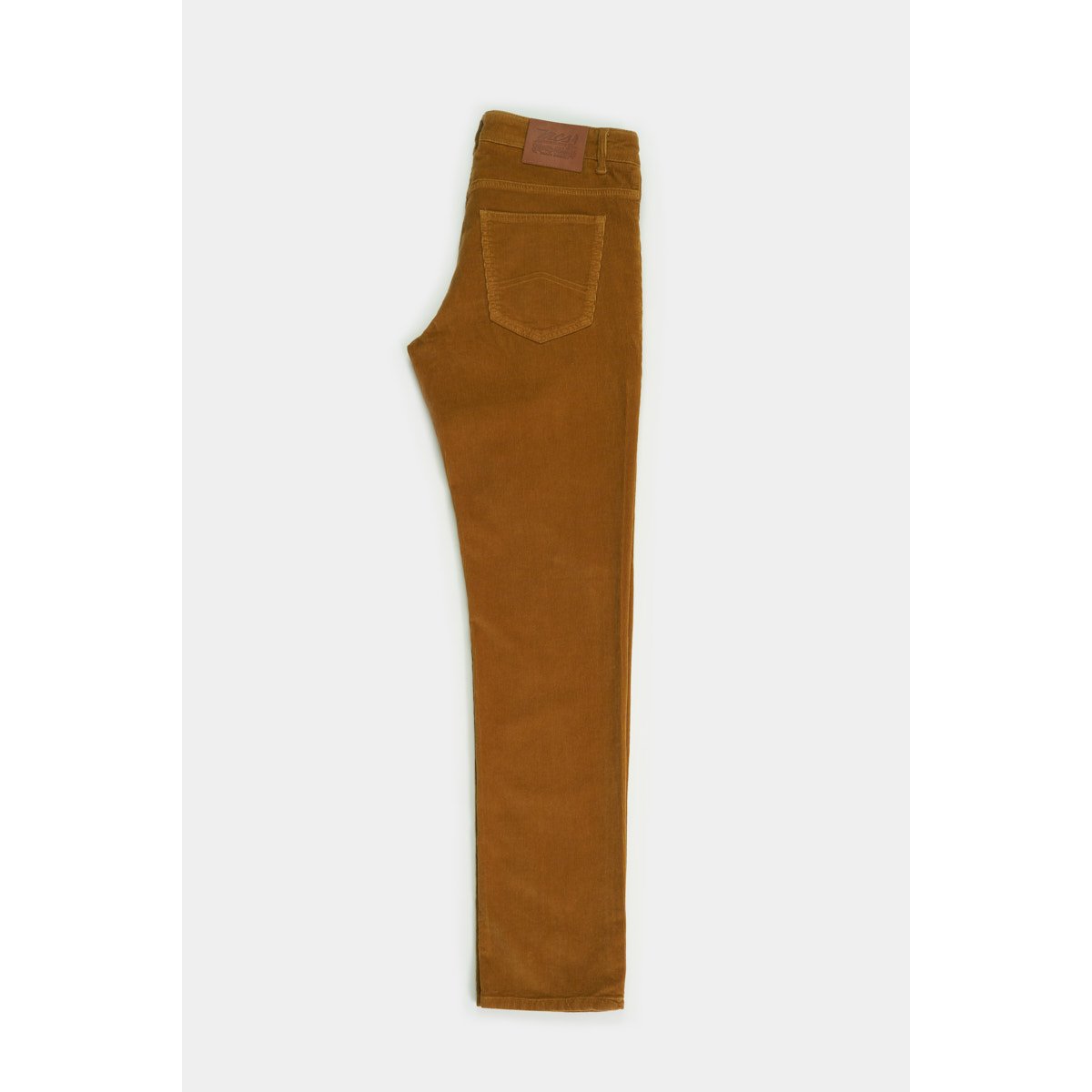 Pantalon 5 poches velours côtelé ocre, MCS