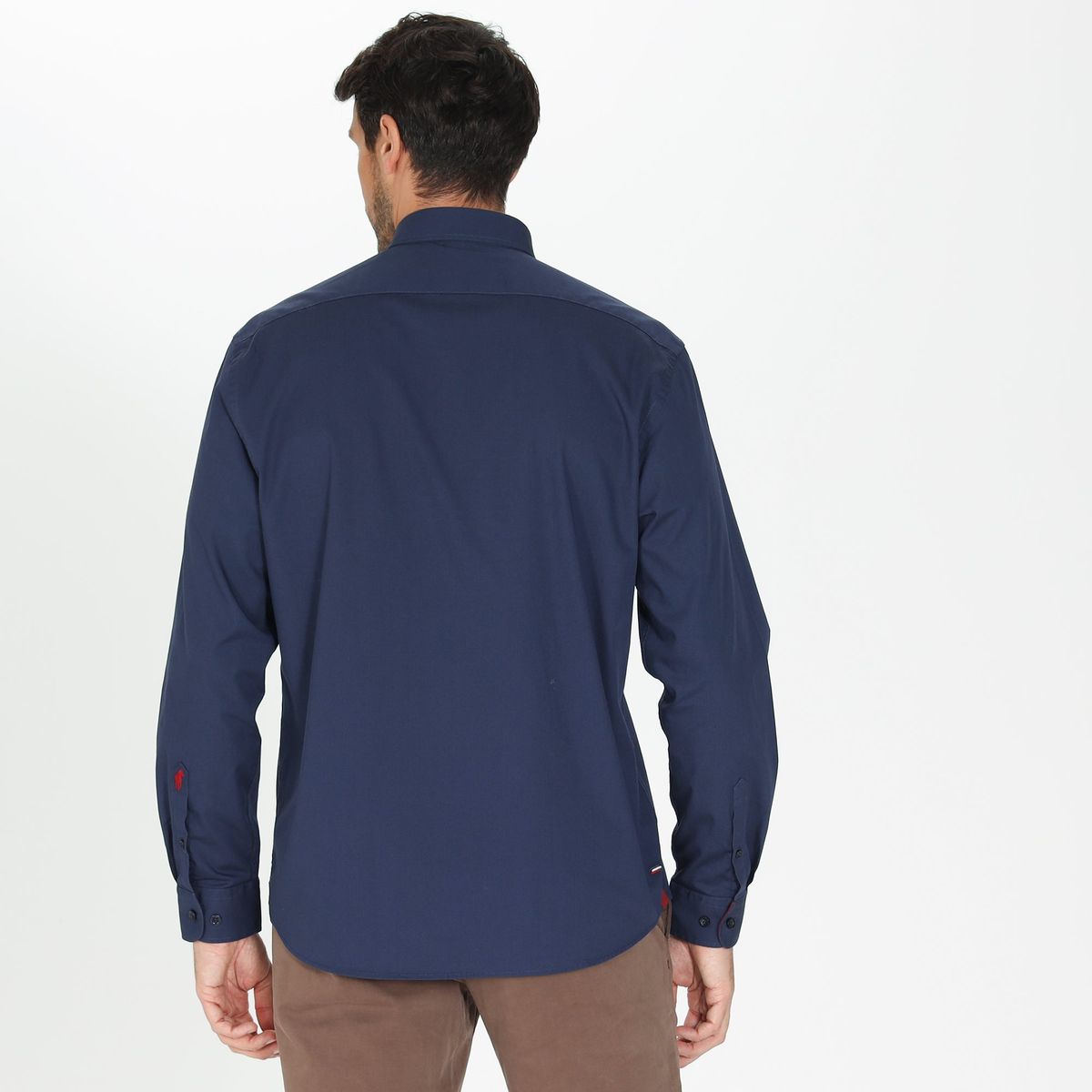 Chemise popeline manches longues en coton CROSBY marine, GENTLEMAN FARMER