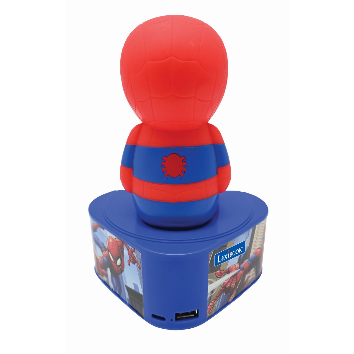 Enceinte Bluetooth avec figurine lumineuse de Spiderman bleu, LEXIBOOK