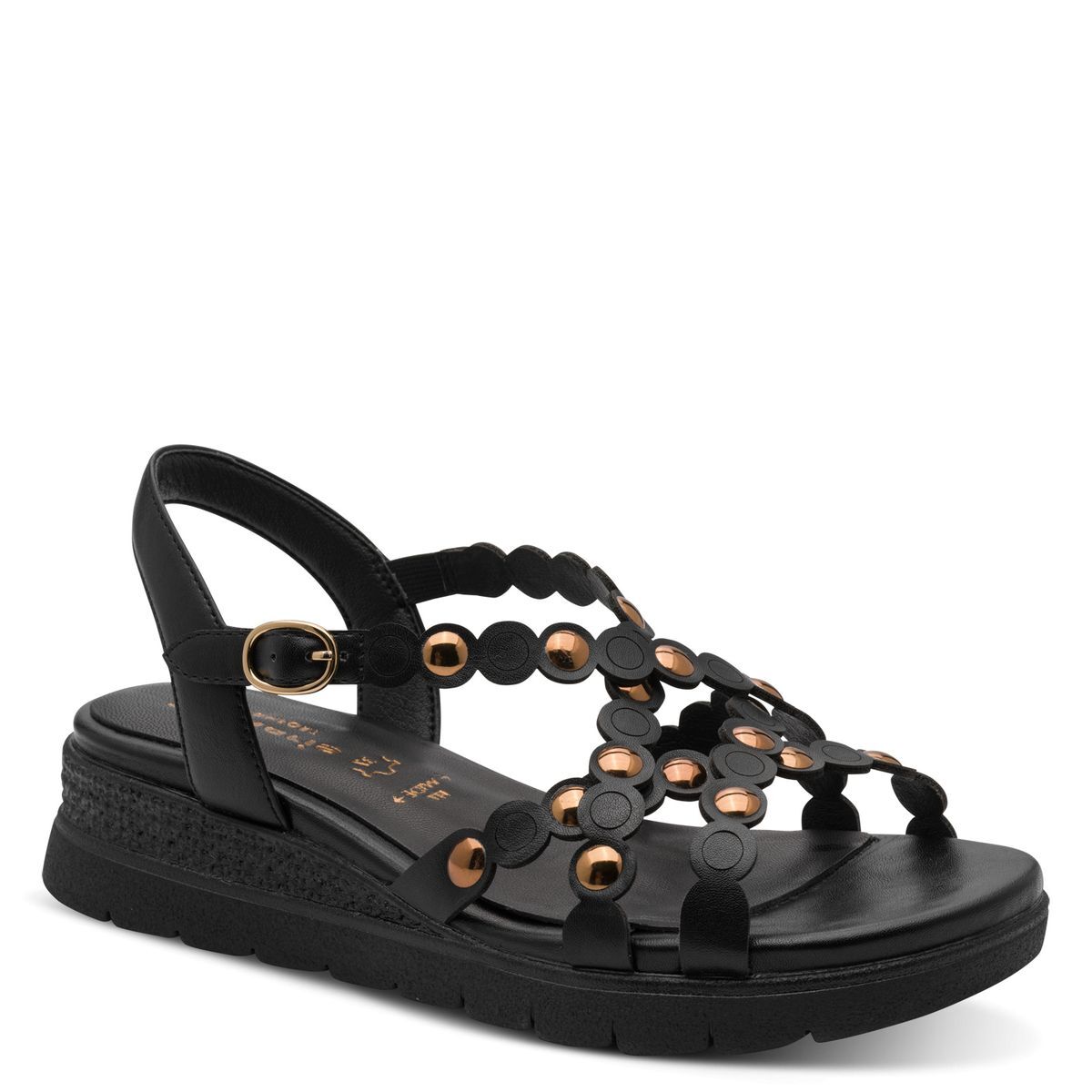 Sandale à talon femme noir nappa, TAMARIS