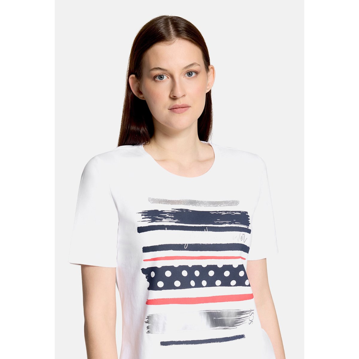 T-shirt basique à impression patch white/dark blue, BETTY BARCLAY