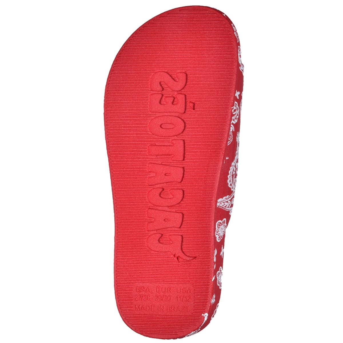 Sandales plates Enfant BANDANA rouge, CACATOES