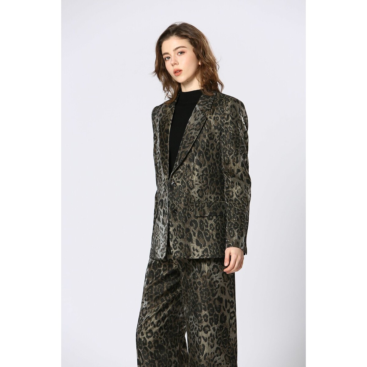 Leopard Print Blazer leopard print, SEE U SOON