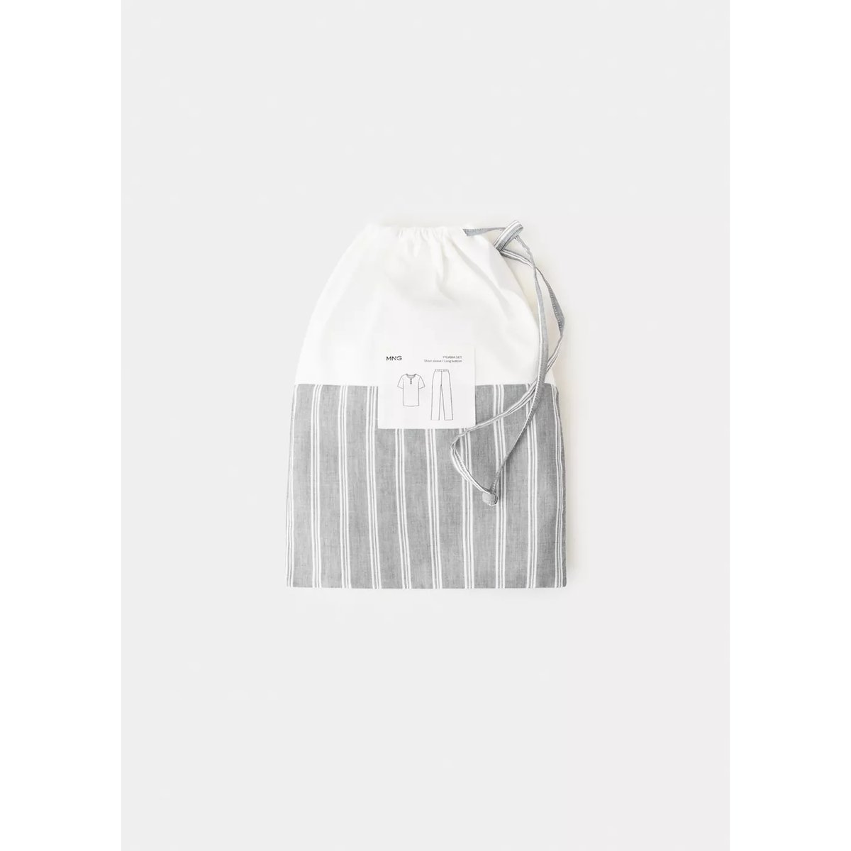 Lot pyjama combiné 100 % coton gris, MANGO MAN