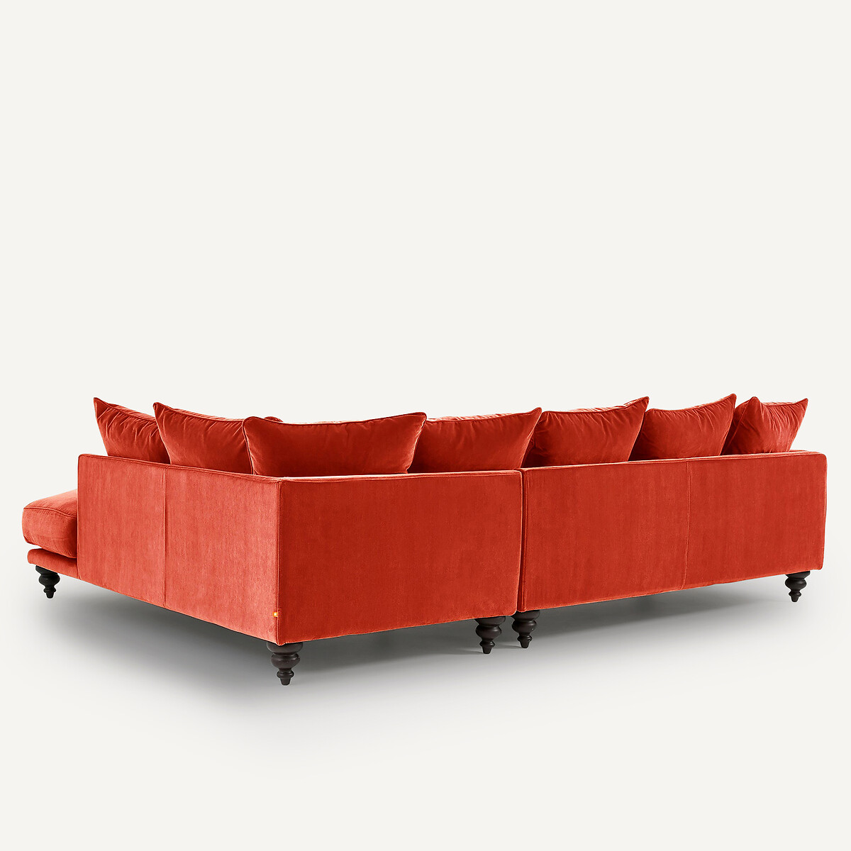 Fluwelen hoekbank, LAZARE cinaberrood, AM.PM