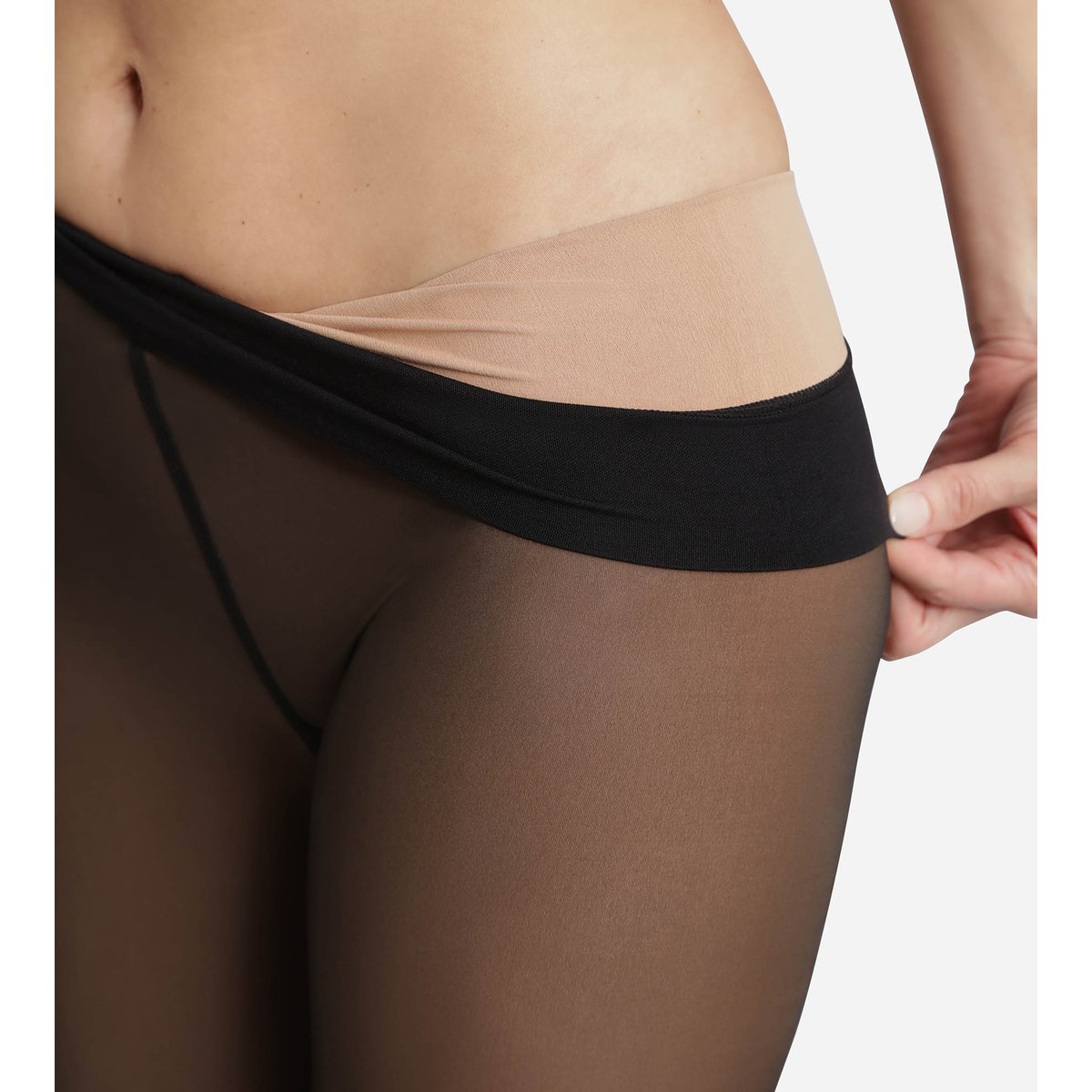 Collant chaud et transparent Fantaisie THERMO noir, DIM