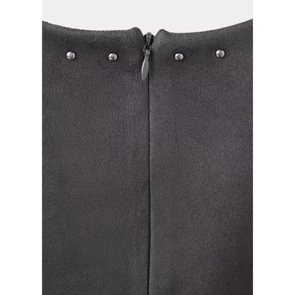 Top droit à clous gris, MANGO