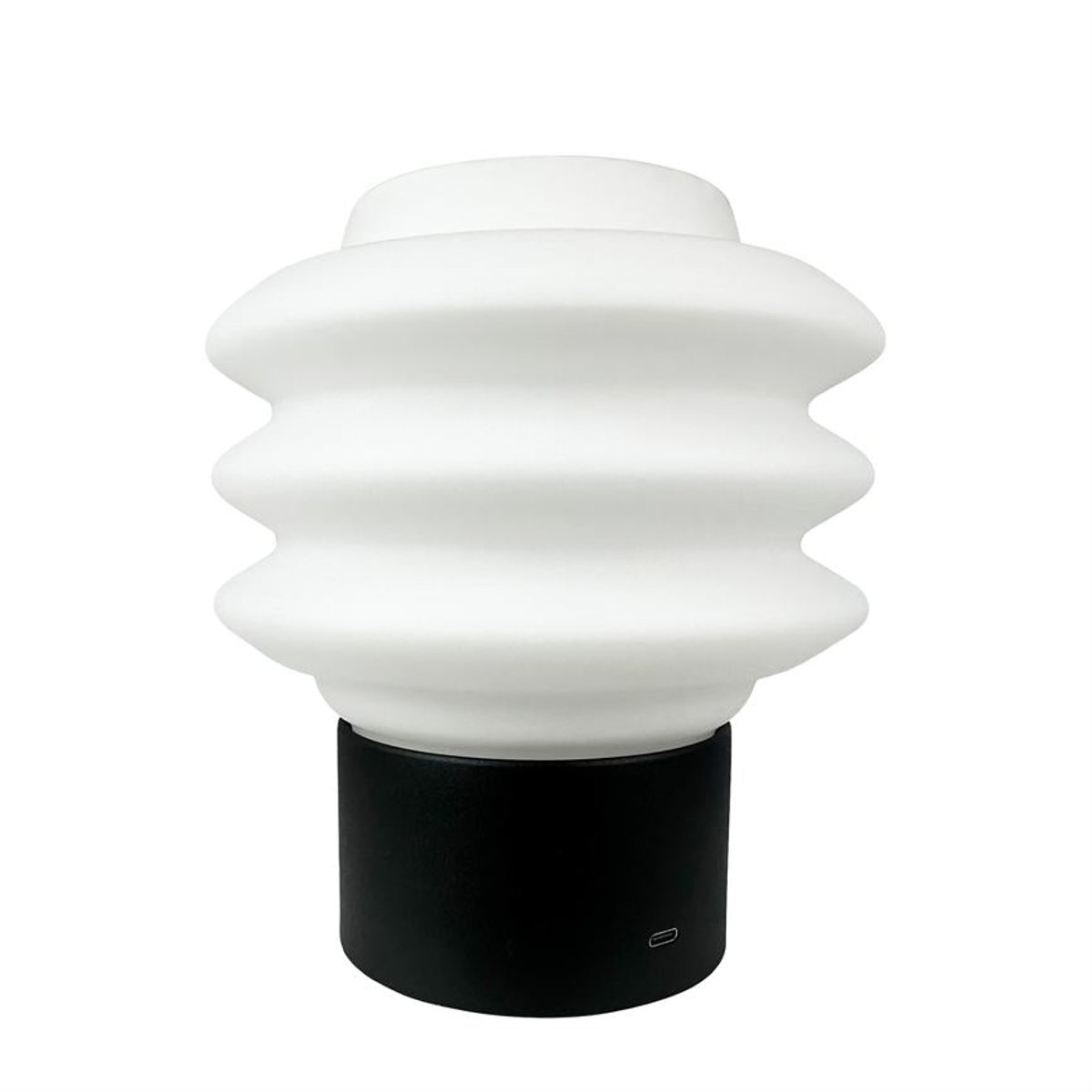 Lampe à poser LED verre opale DIVA noir, DYBERG LARSEN