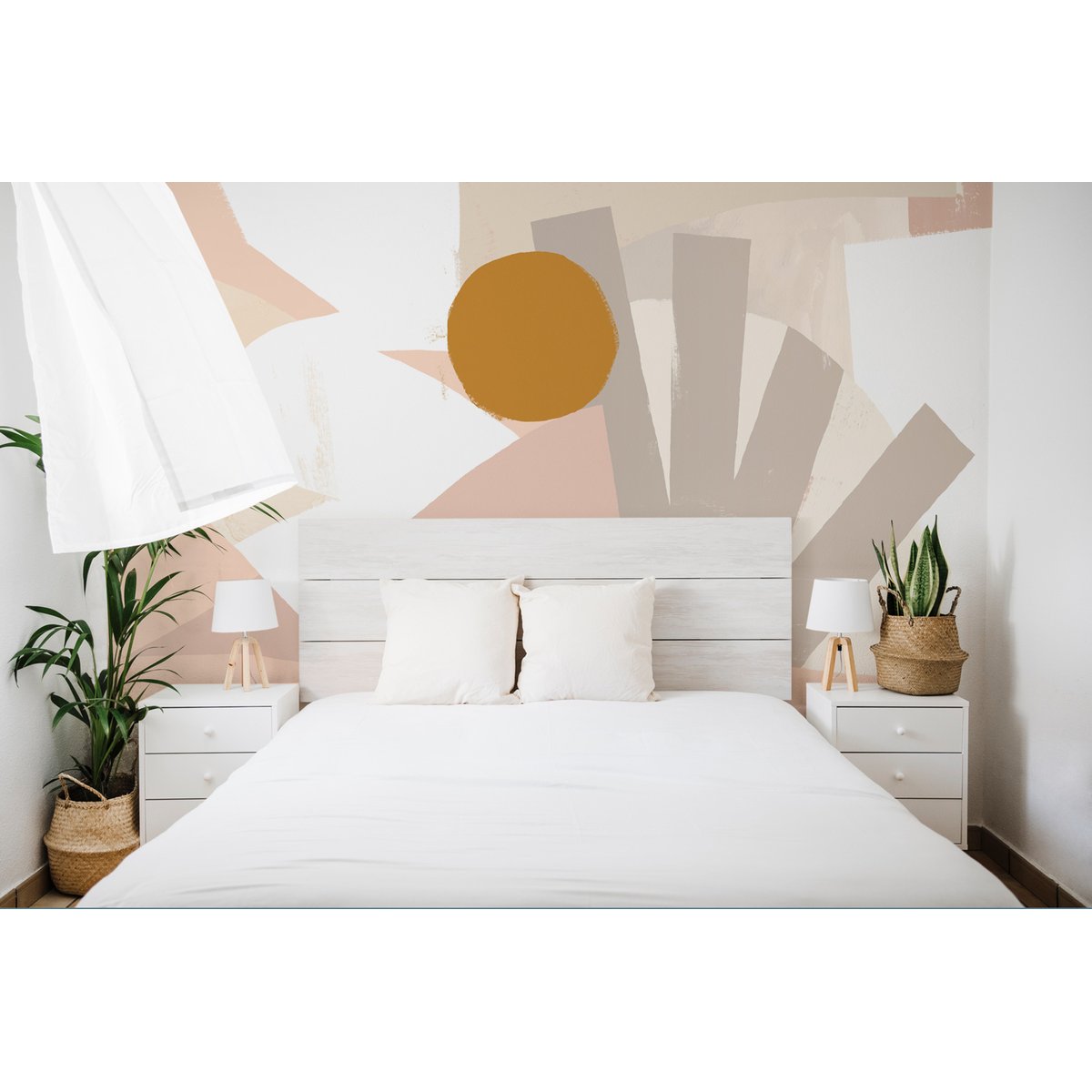 Papier peint panoramique Cercle vaillant jour,  170 x 250cm beige, ACTE DECO