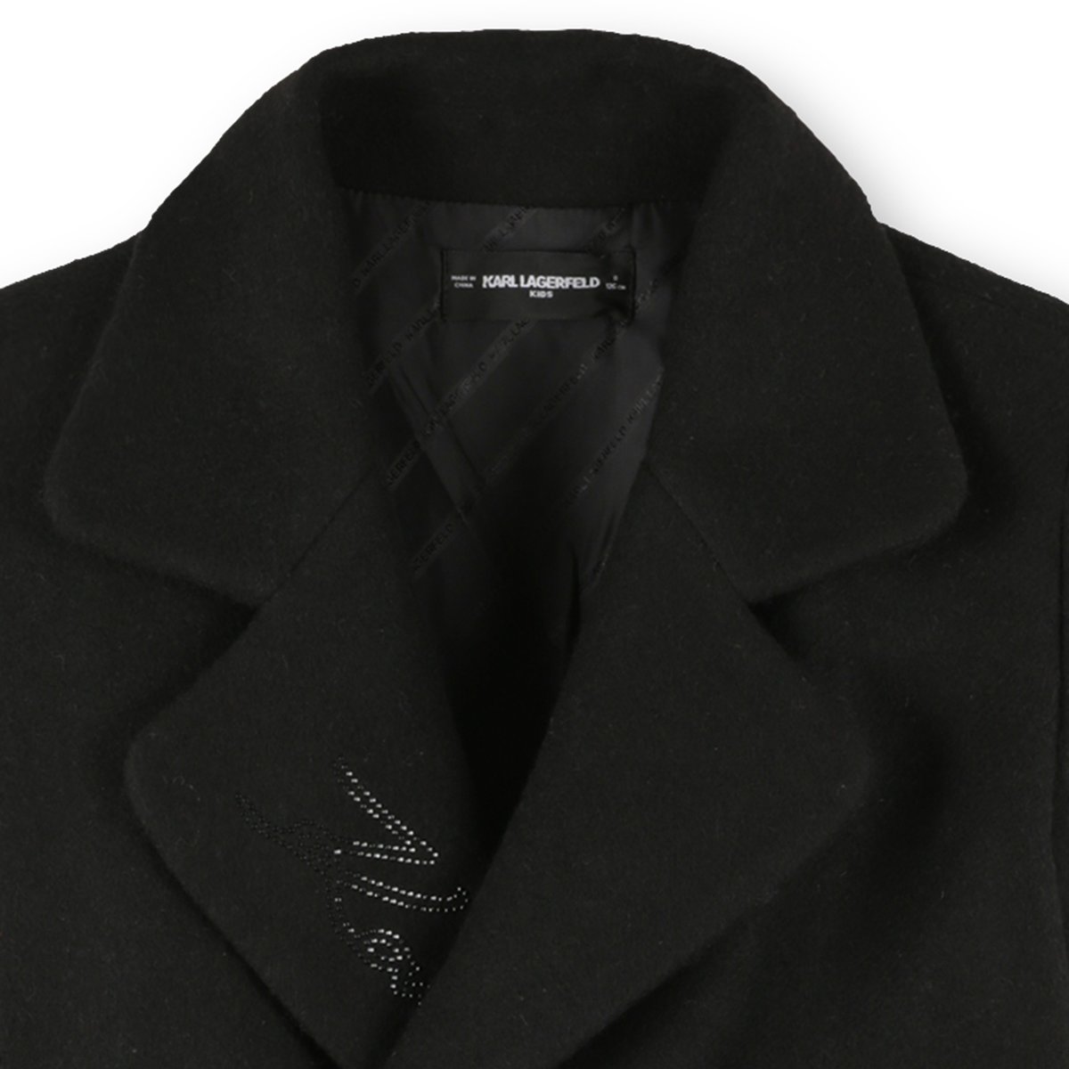 Manteau à fermeture boutonnière black, KARL LAGERFELD KIDS