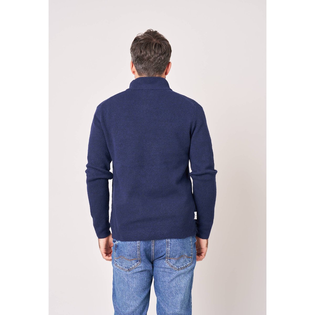 Pull homme col camionneur GALILEO navy, DEELUXE