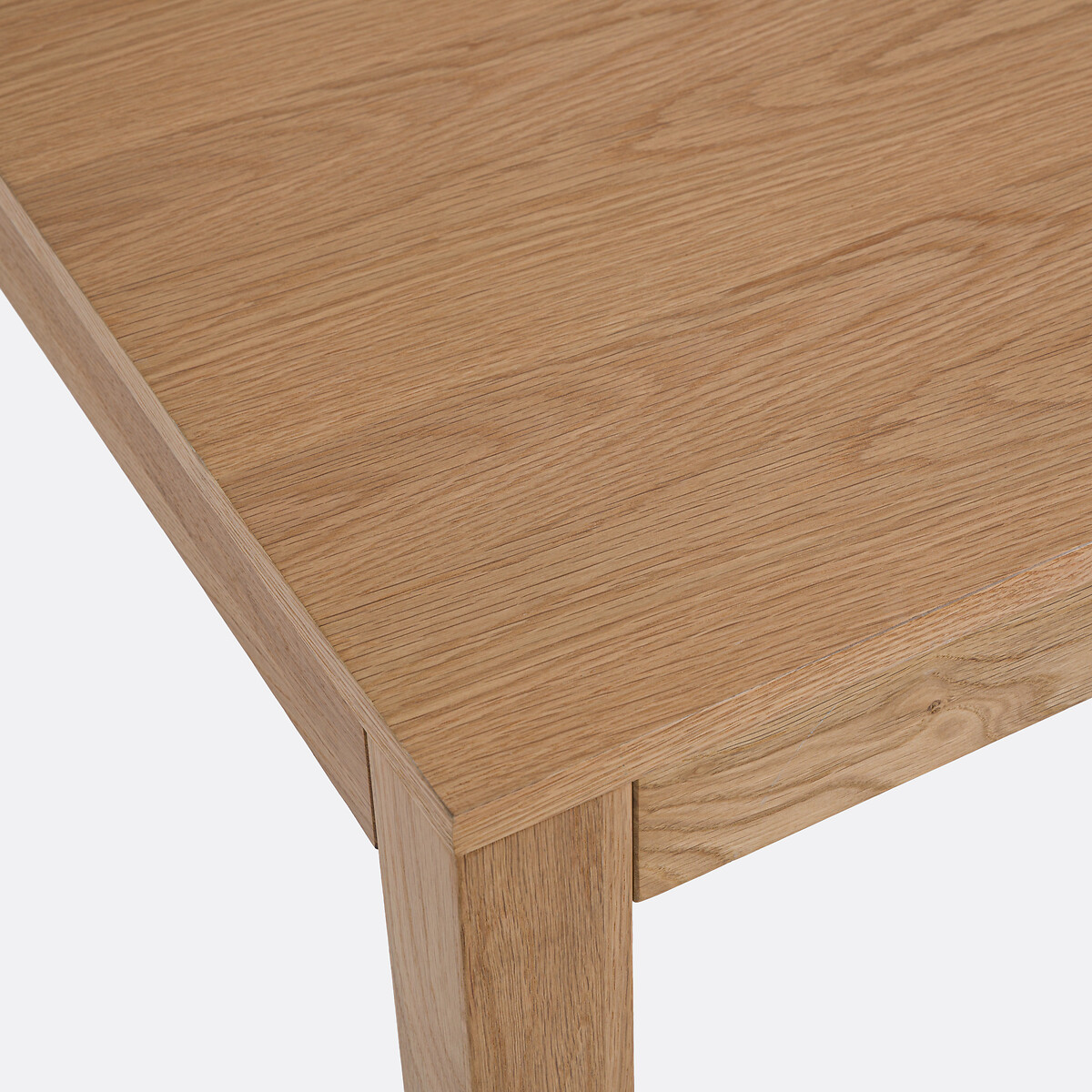 Table à manger, carrée, bords droits, en chêne et plaqué, 2 à 4 couverts, NUSSO coloris chêne, LA REDOUTE INTERIEURS