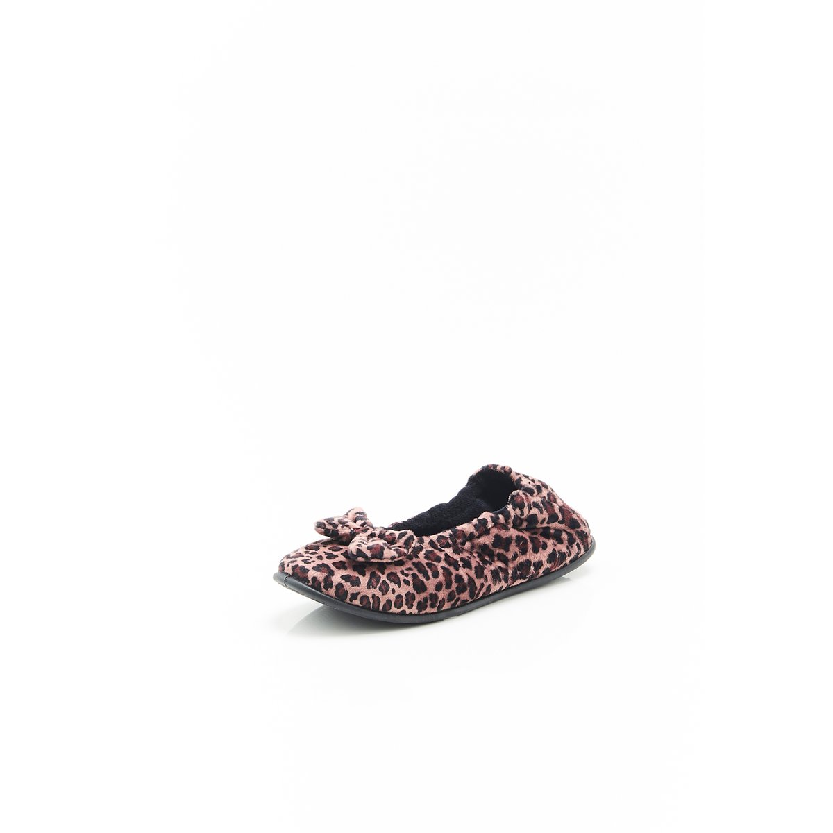 Chaussons en velours beige animalier, DAMART