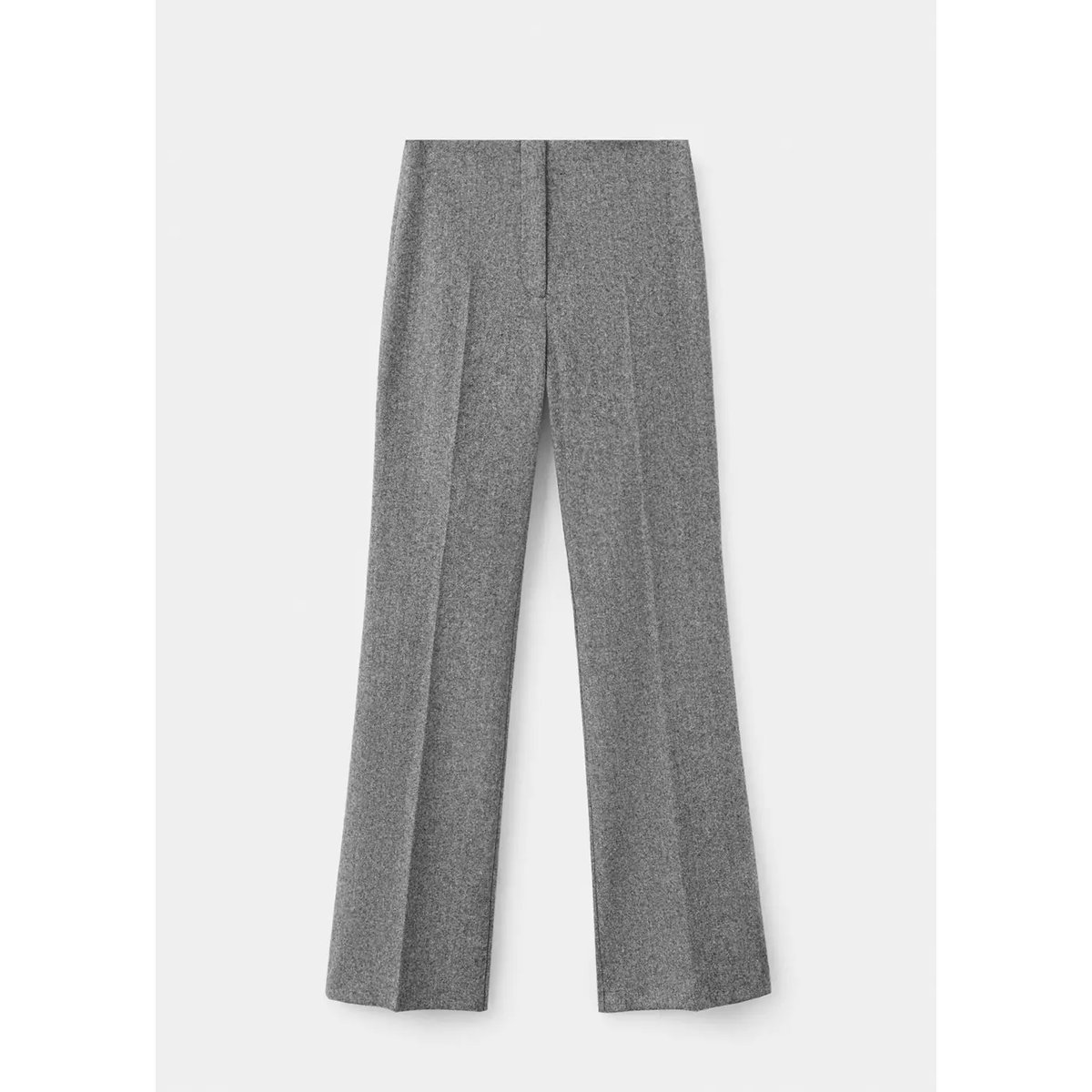 Pantalon de costume laine jaspée gris chiné moyen, MANGO