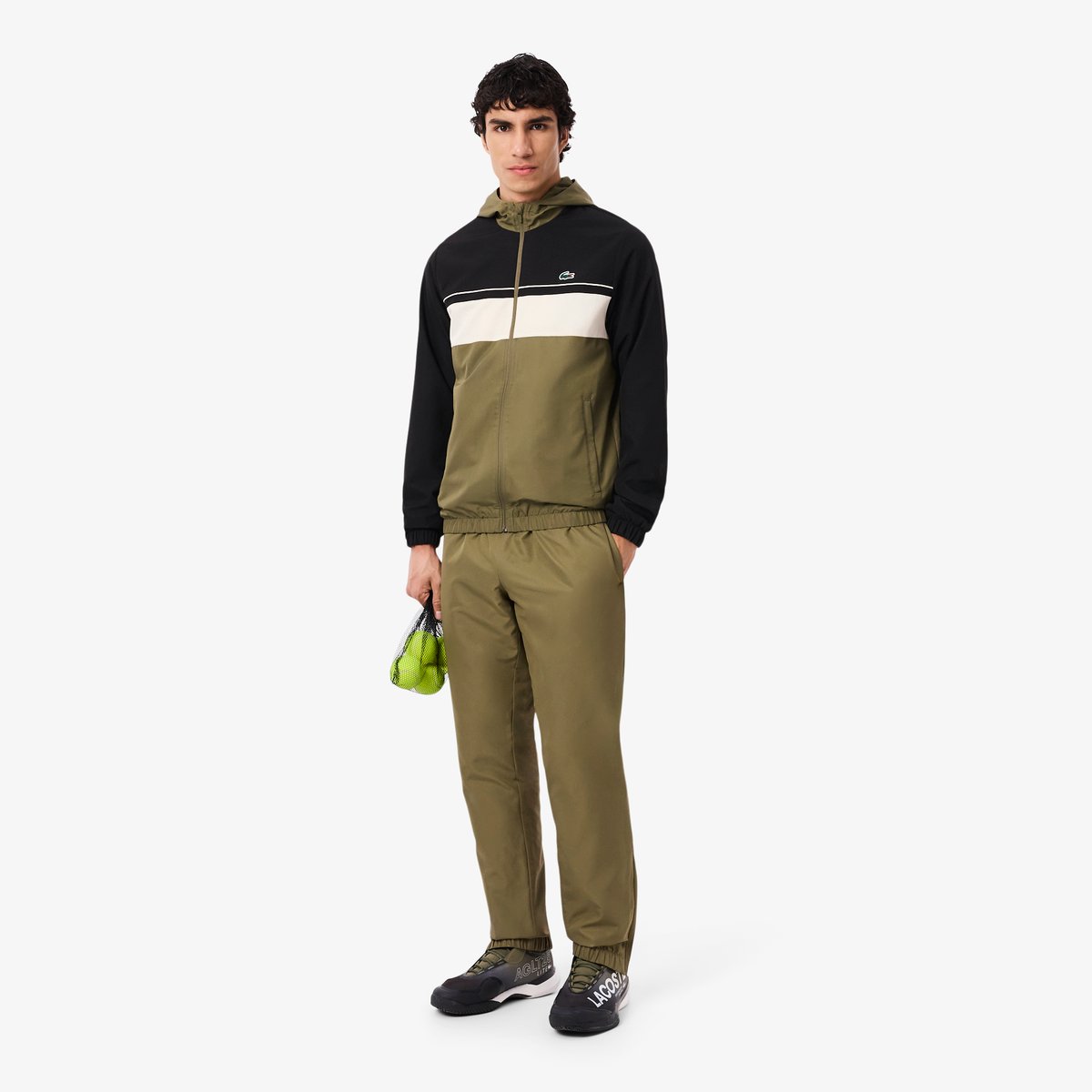 Ensemble survêtement Sport taffetas diamanté vert-7pi, LACOSTE