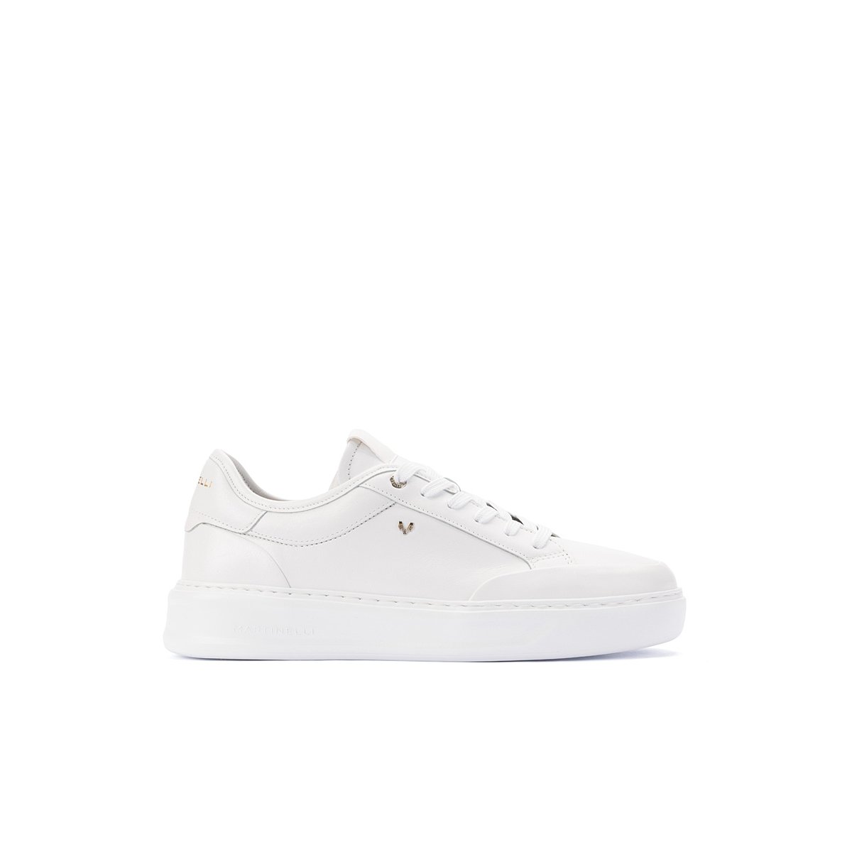 Baskets cuir Sullivan blanco, MARTINELLI