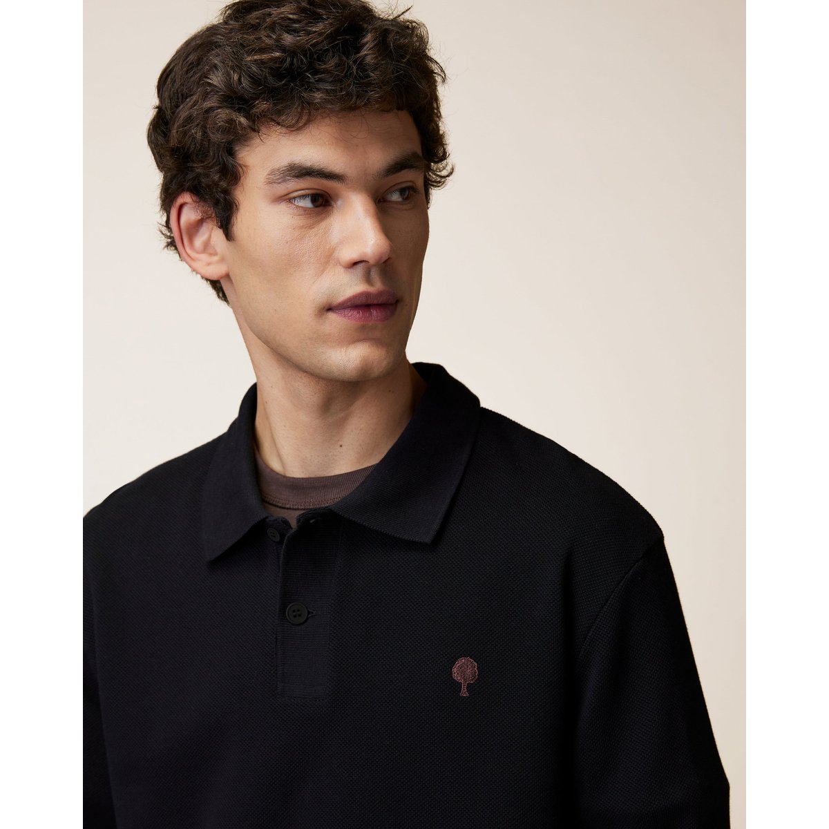 Polo en maille noir, FAGUO