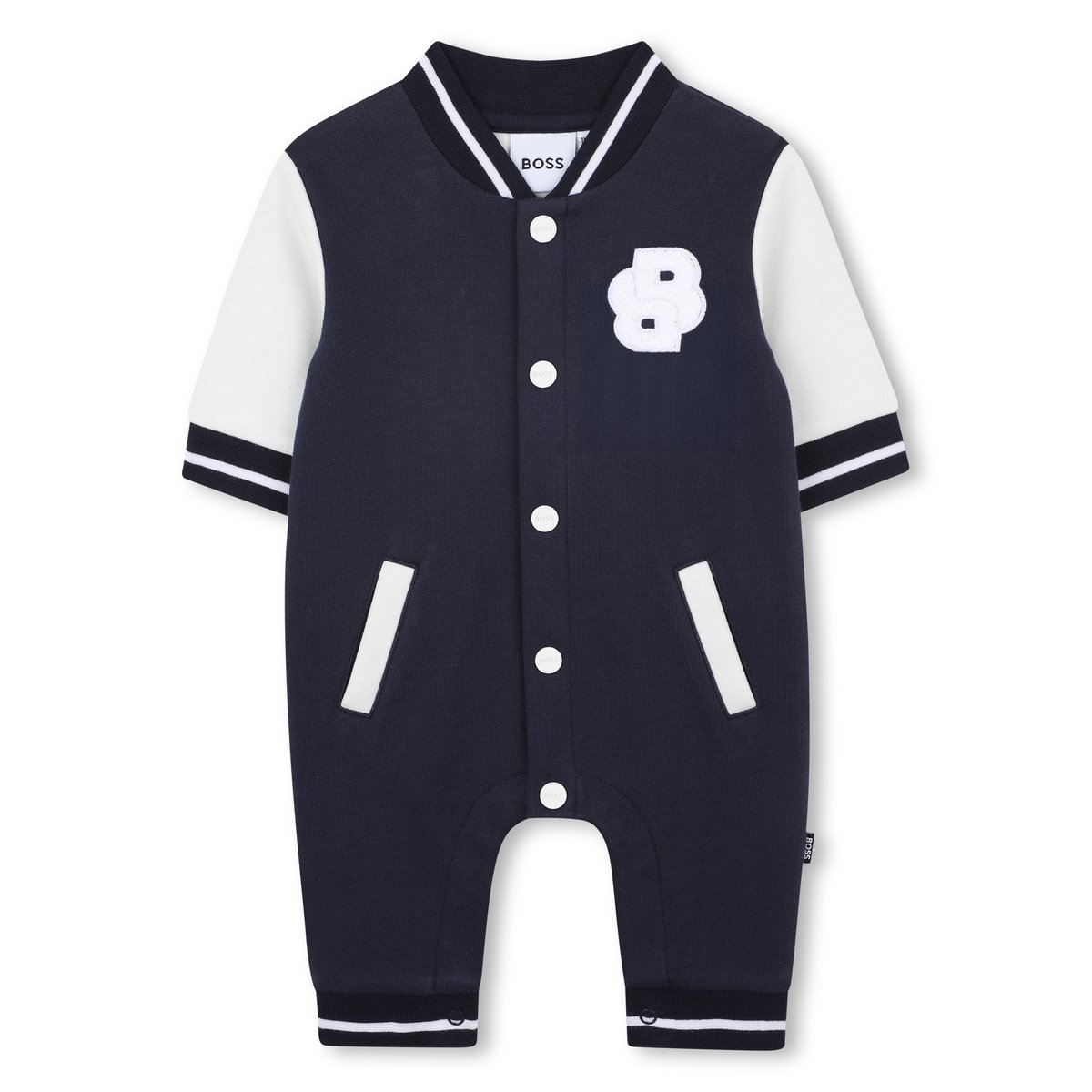 Combinaison en coton bleu cargo, BOSS KIDSWEAR