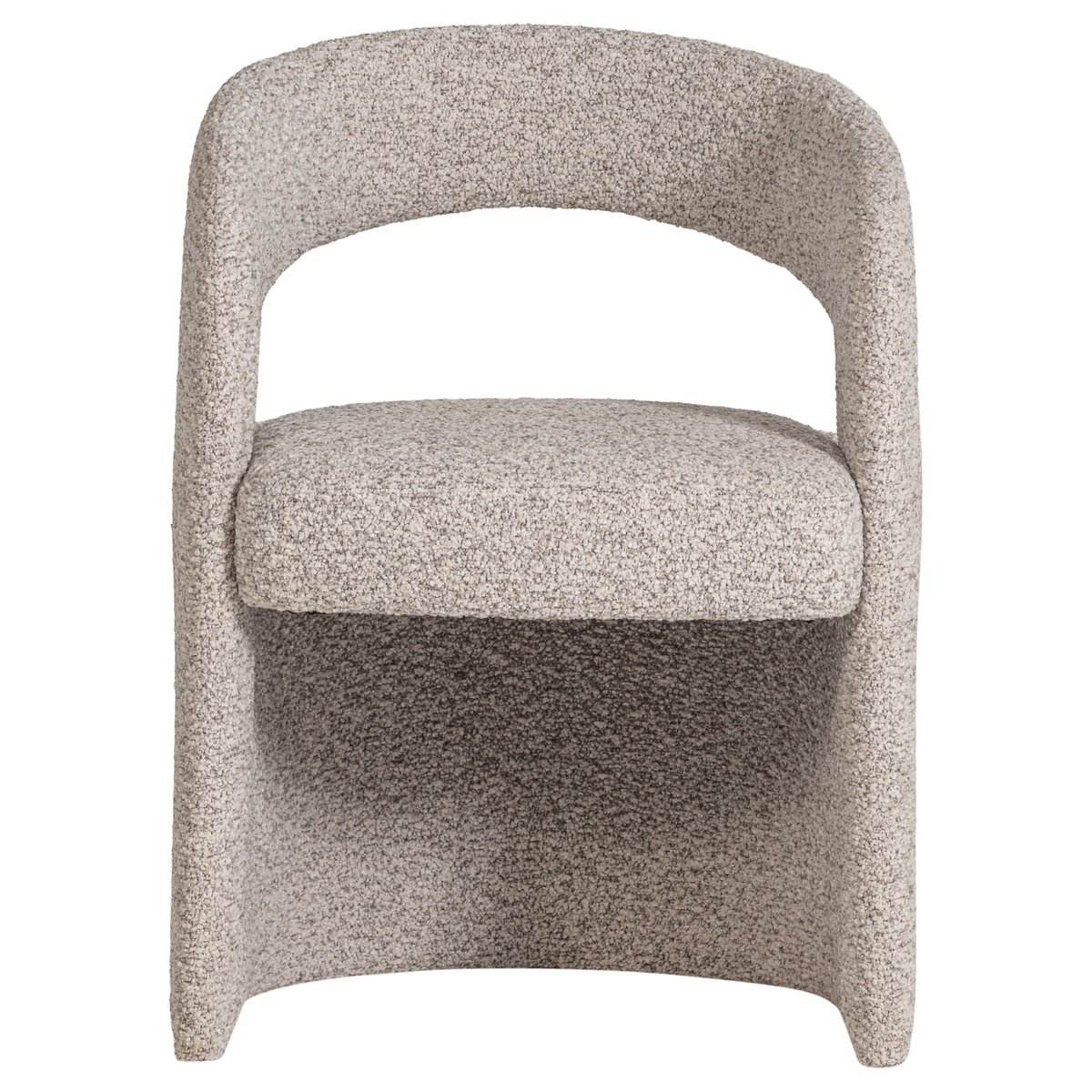 Chaise de salle à manger en bouclé épais LANOR naturel, WOOOD