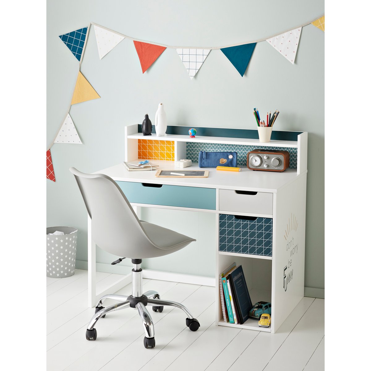 Bureau primaire LIGNE FUNNY bleu, VERTBAUDET