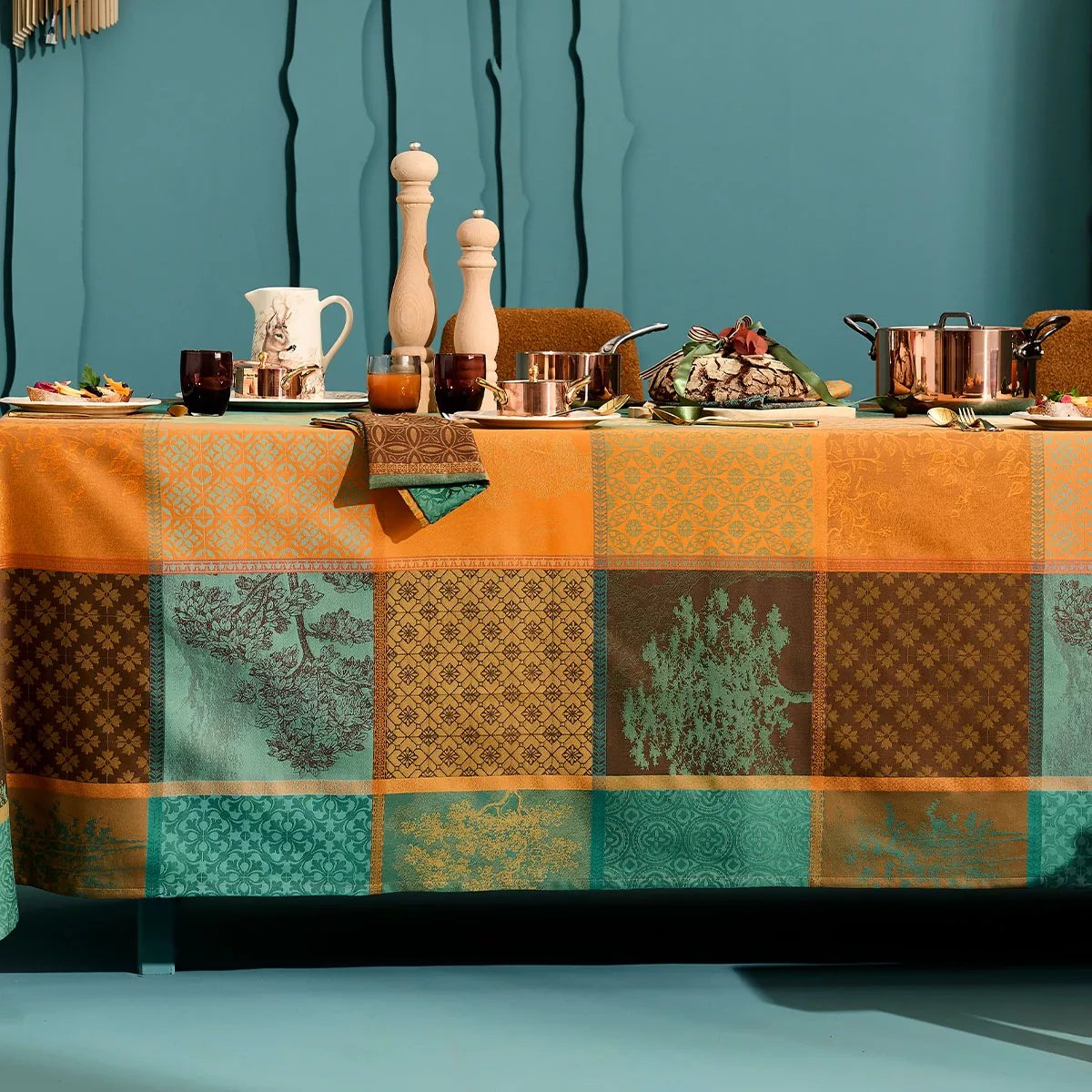 Nappe pur coton MILLE TREES foret, GARNIER THIEBAUT