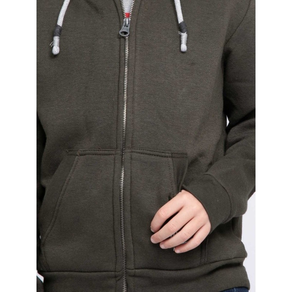 Sweat Zippé Capuche Wamin-j kaki, RITCHIE