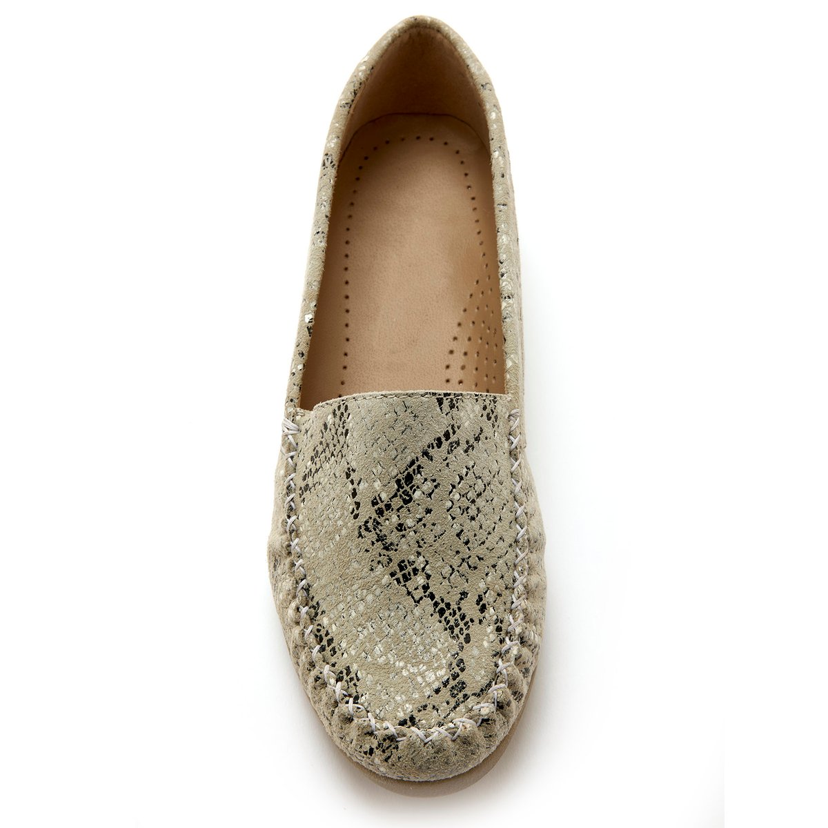 Mocassins beige reptile, PEDICONFORT