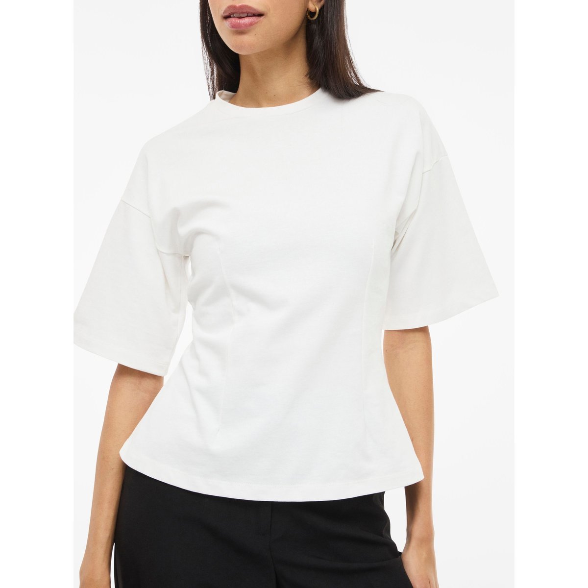 T-Shirt VIENDA - Col rond cloud dancer, VILA