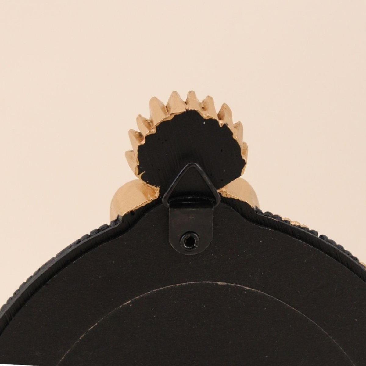 Cadre photo ovale ex voto en résine 19cm noir, ORNAMI