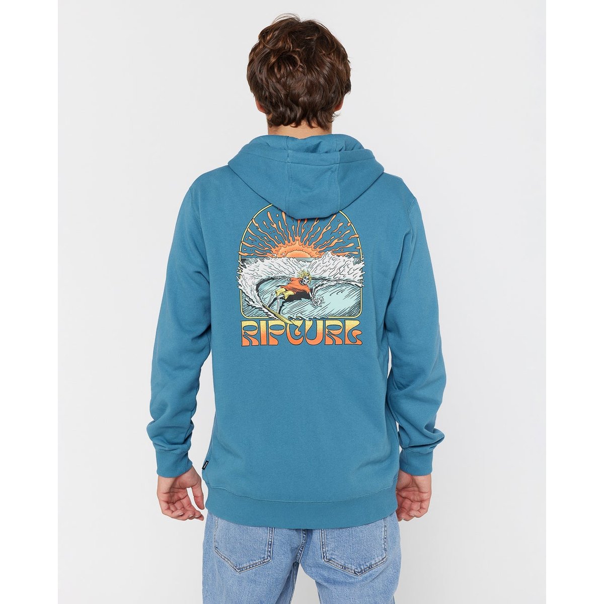 Sweat zippé à capuche GRATEFUL Shred storm blue, RIP CURL