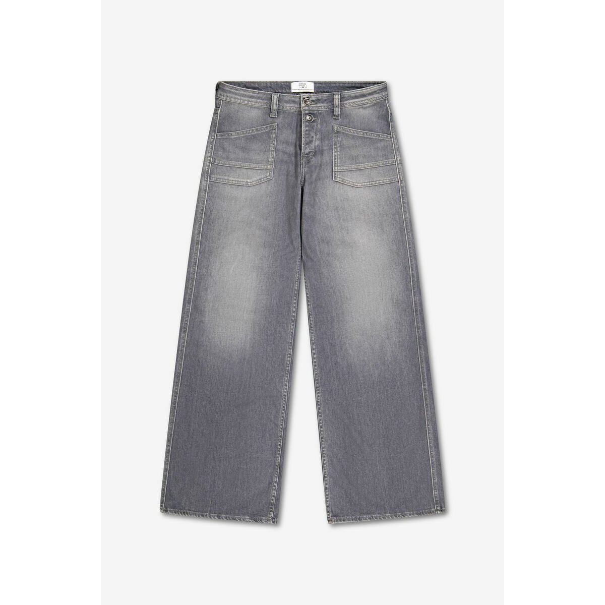 Jeans loose, large wide leg , longueur 34 grey, LE TEMPS DES CERISES