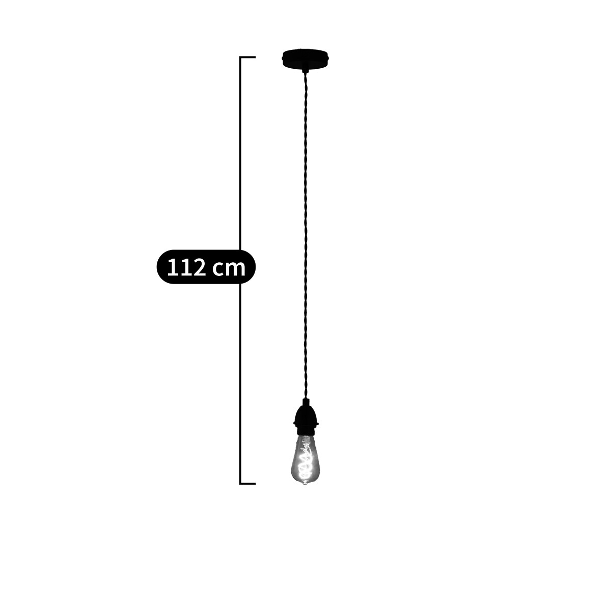 Cavo elettrico per lampadario E27, Baulind nero/ottone, LA REDOUTE INTERIEURS