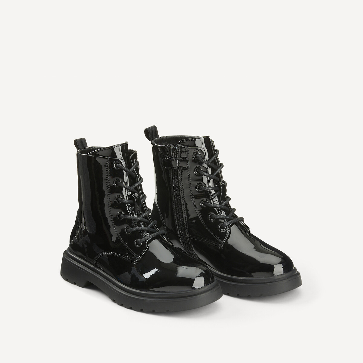 Bottines vernies à lacets noir, LA REDOUTE COLLECTIONS