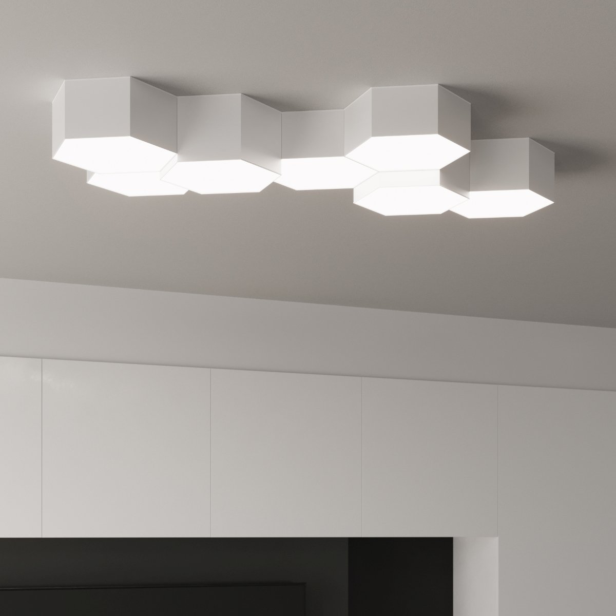 Plafonnier PVC Blanc E27 2 Sunde 13 blanc, EDEN