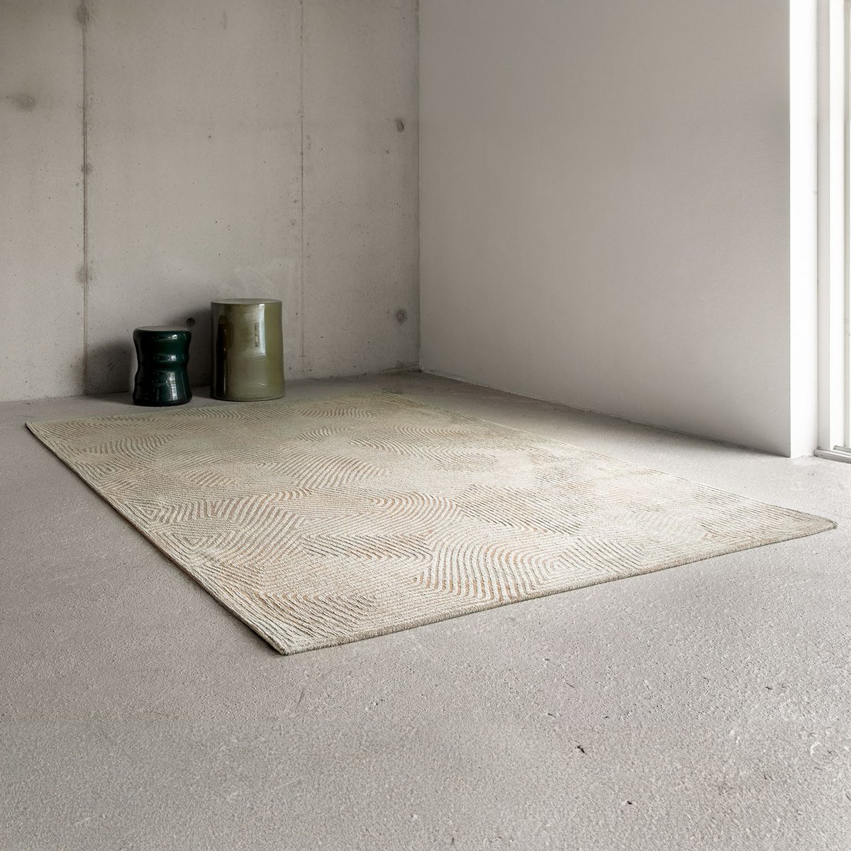Tapis intérieur/extérieur tissé plat HUSK beige, NOVATREND