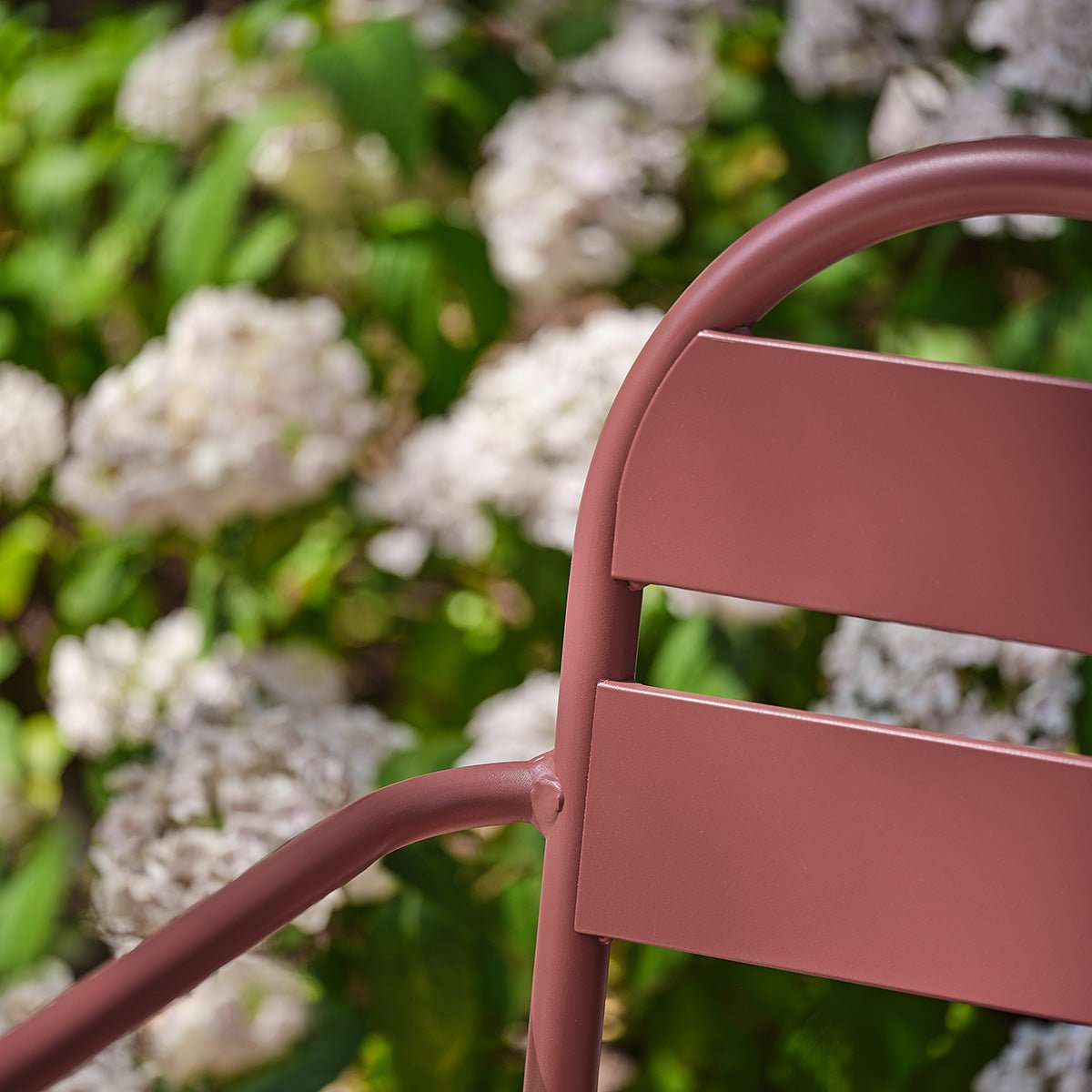 Banc de jardin en aluminium 2 places ZEPHIR framboise, BERAH GETAH