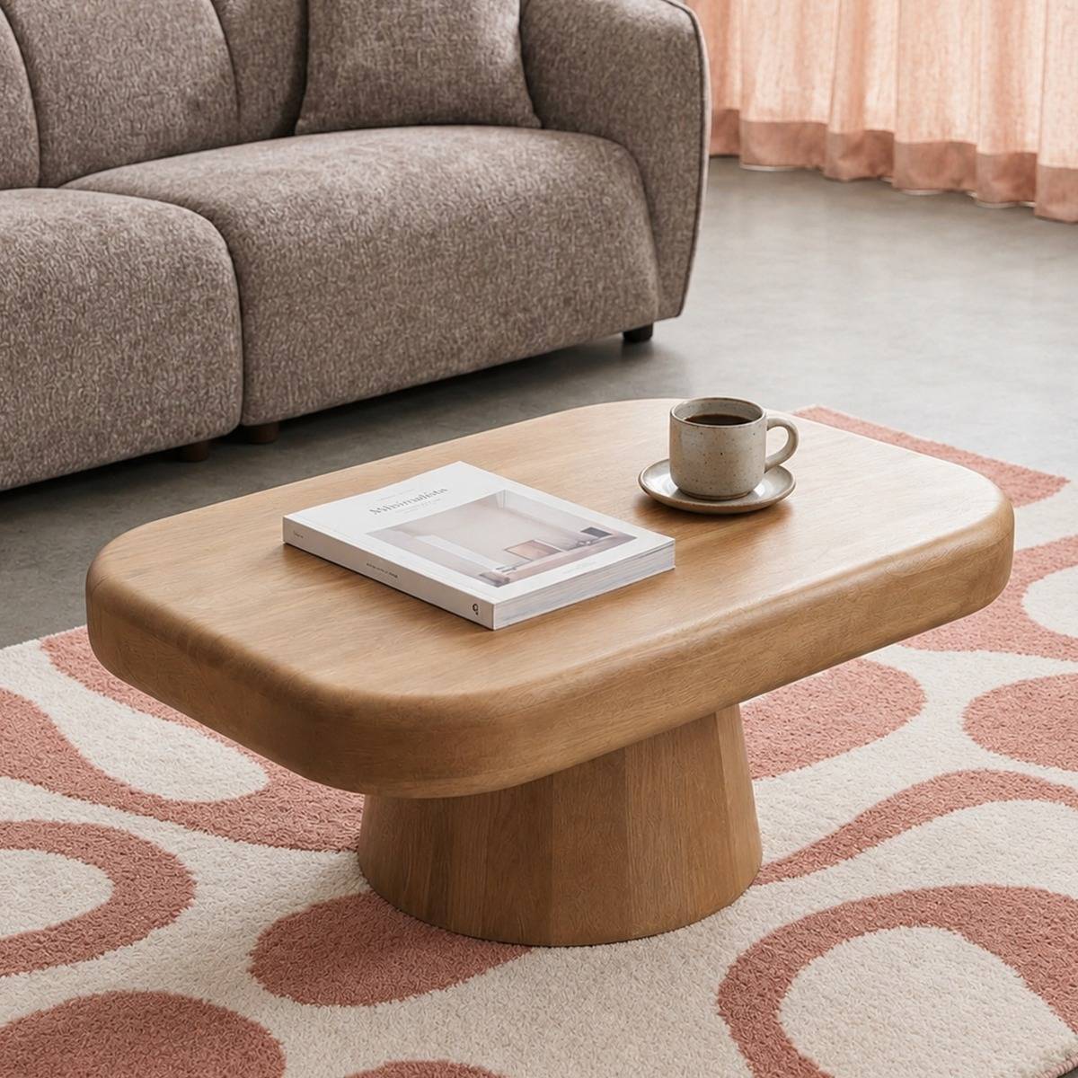 Table basse en bois de manguier LYSENE bois clair, MADE IN MEUBLES