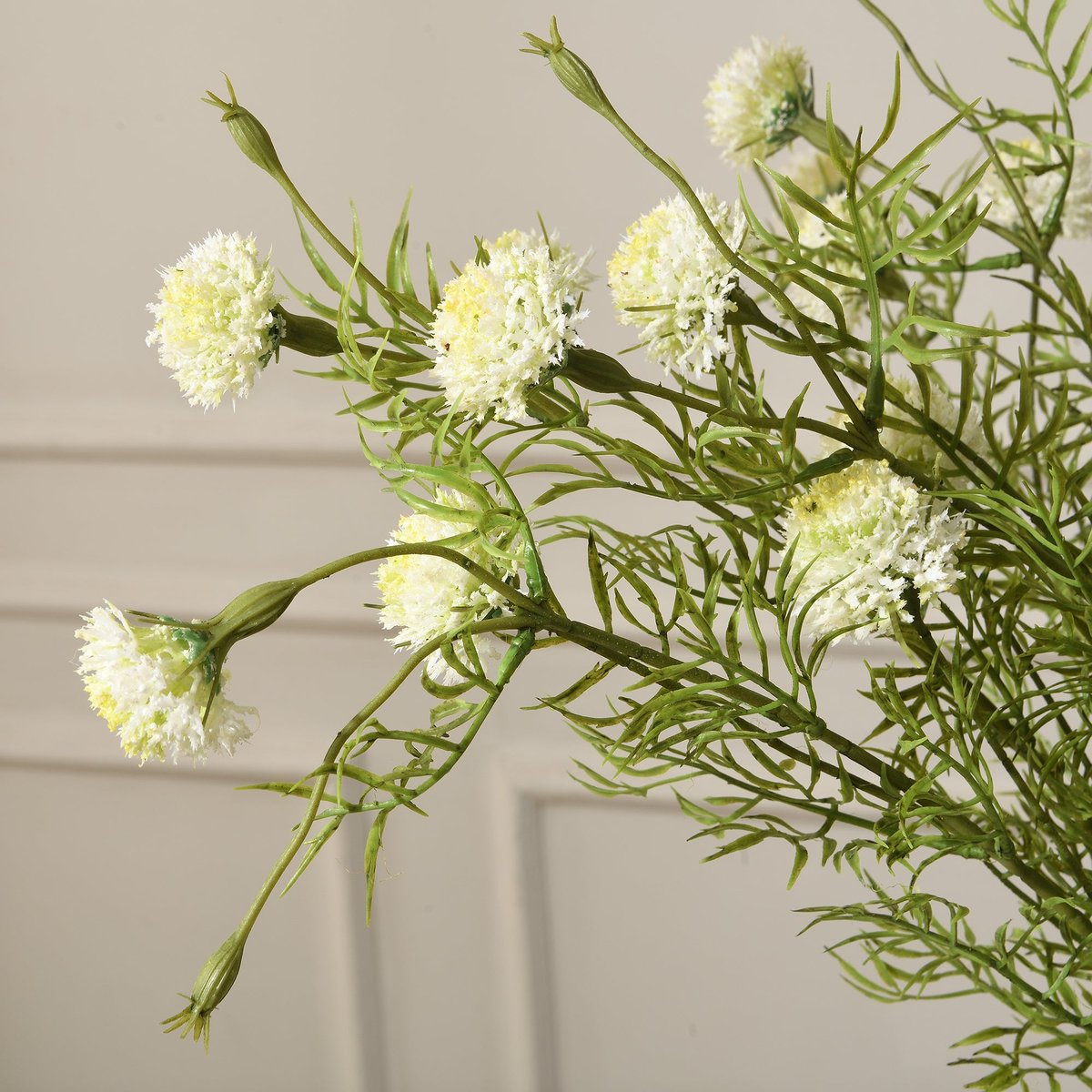 Tige de chrysanthème ping pong artificielle H78 LES ESSENTIELS blanc, SIA