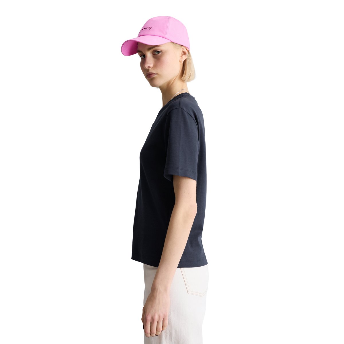 T-shirt regular en jersey interlock bleu foncé, MARC O’POLO DENIM