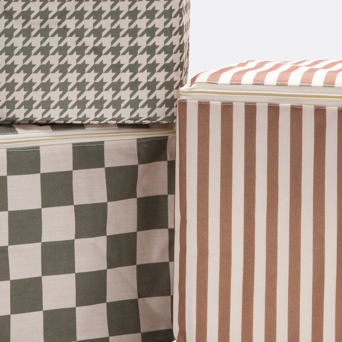 3er-Pack Aufbewahrungshüllen Sunny, Polyester bunt, LA REDOUTE INTERIEURS