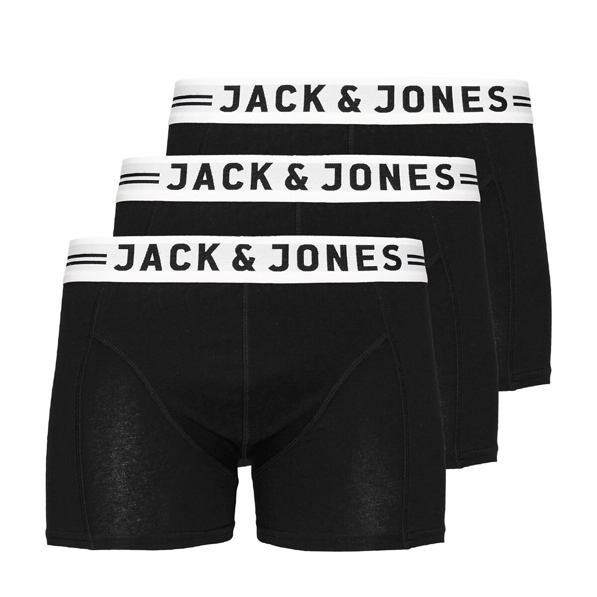Confezione da 3 boxer nero + nero + nero, JACK & JONES
